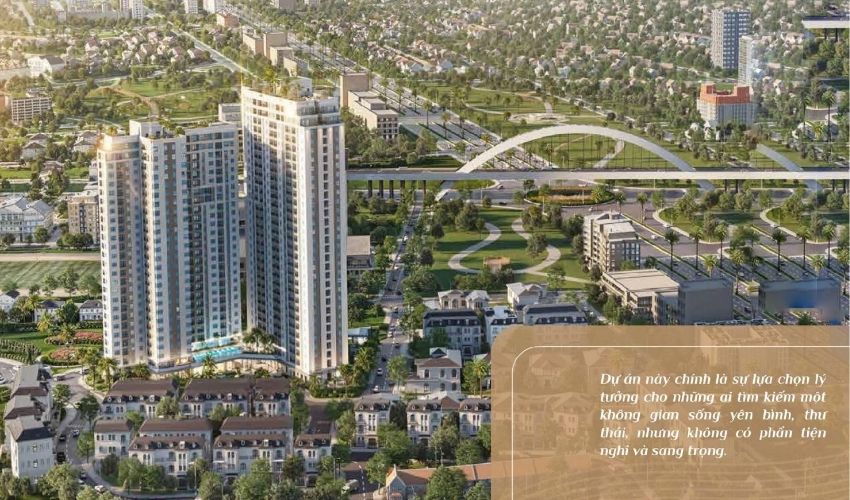 Phối cảnh tổng thể của chung cư Lakeside Garden Hải Phòng