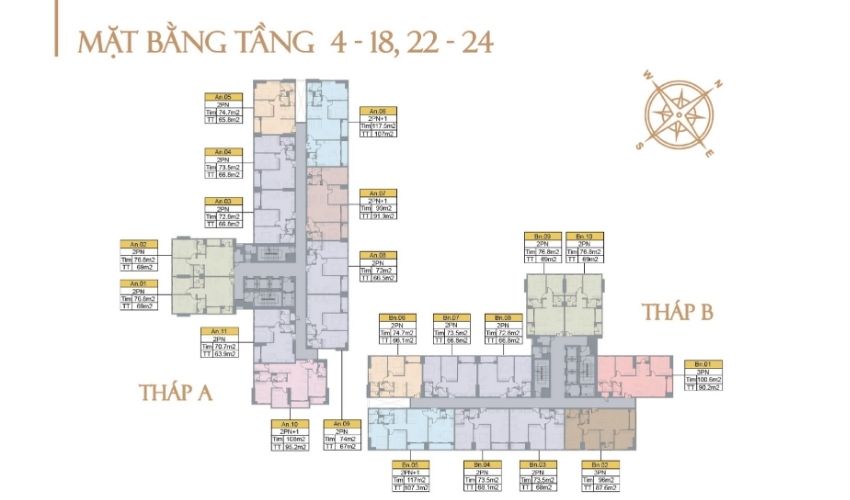 Mặt bằng thiết kế căn hộ Lakeside Garden Hải Phòng