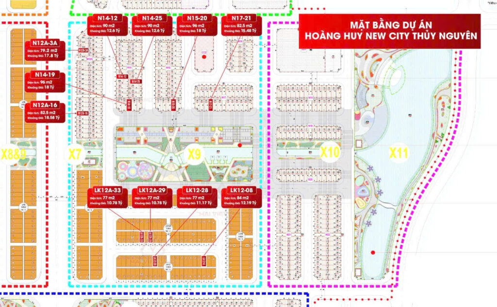 Bảng giá Hoàng Huy New City